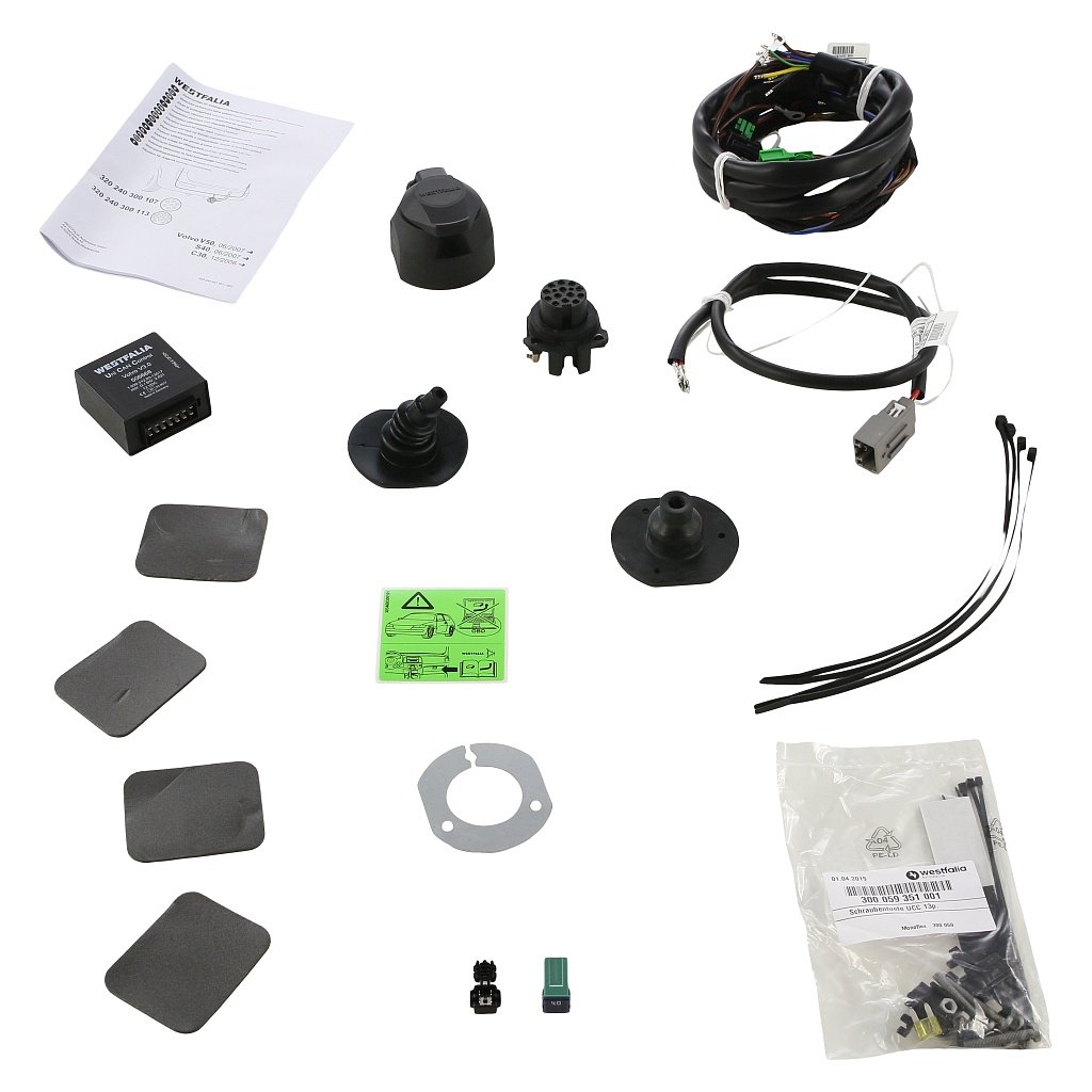 Wetsfaliak 320059900113 Giunto Per Rimorchio | Gancio Traino Fisso Con Kit Elettrico 13 Poli