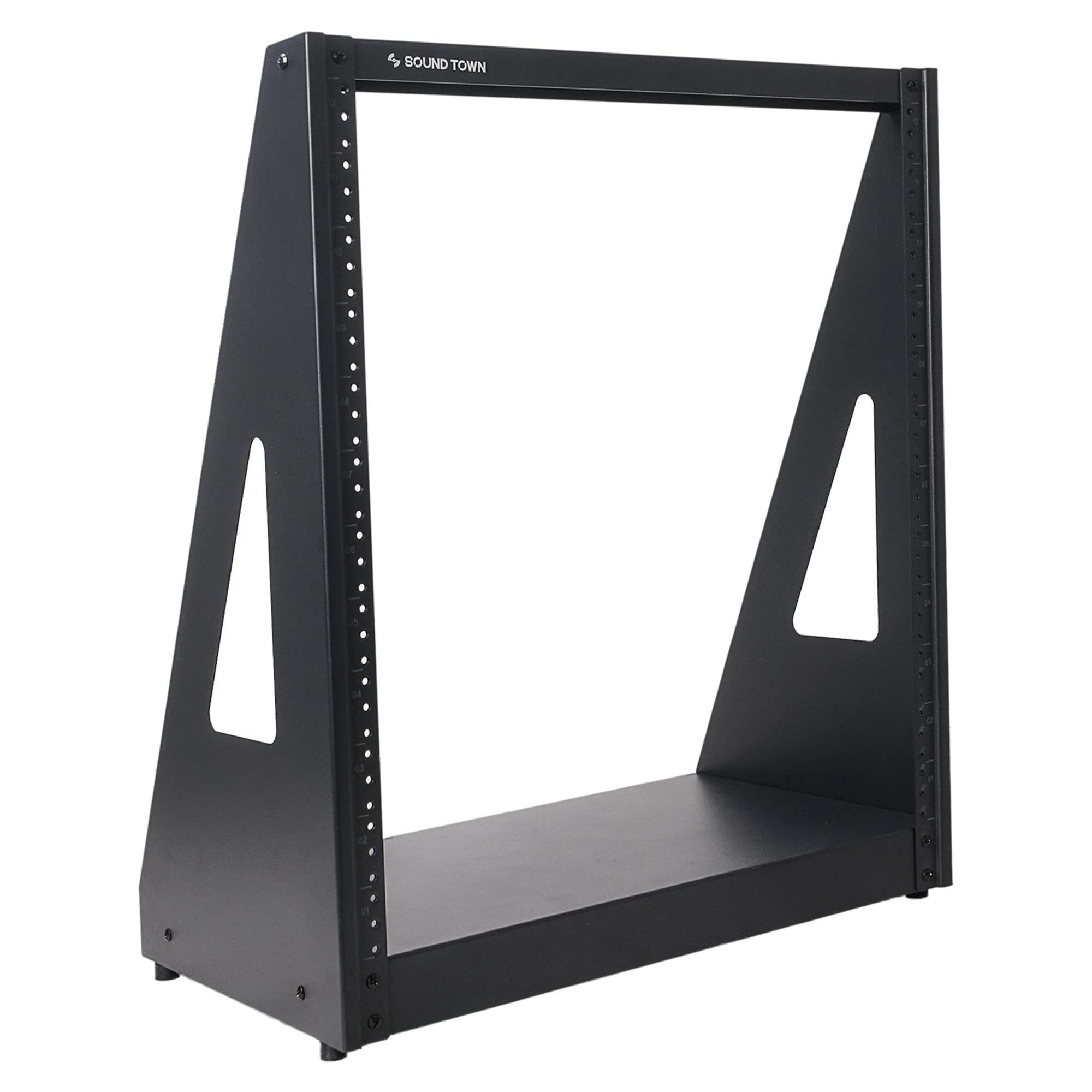 Sound Town Rack a telaio aperto 12U a 2 posti, per audio/video, switch di rete, server, sistemi UPS (ST2PF-12HD)