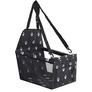 Ali Shipping Car Dog Cat Seat Cover Safe Protector Waterproof Hammock Cushion Bag Seat Black Paw Print