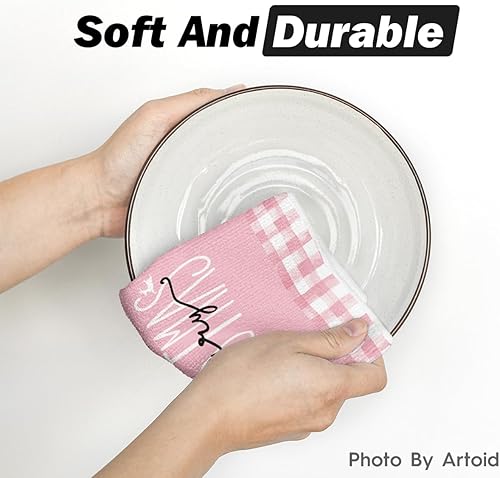 Miniatura 23 de Artoid Mode Juego de 2 toallas de cocina con diseño de árbol de Navidad, diseño de copos de nieve marrones, diseño de árbol de Navidad, 18 x 26