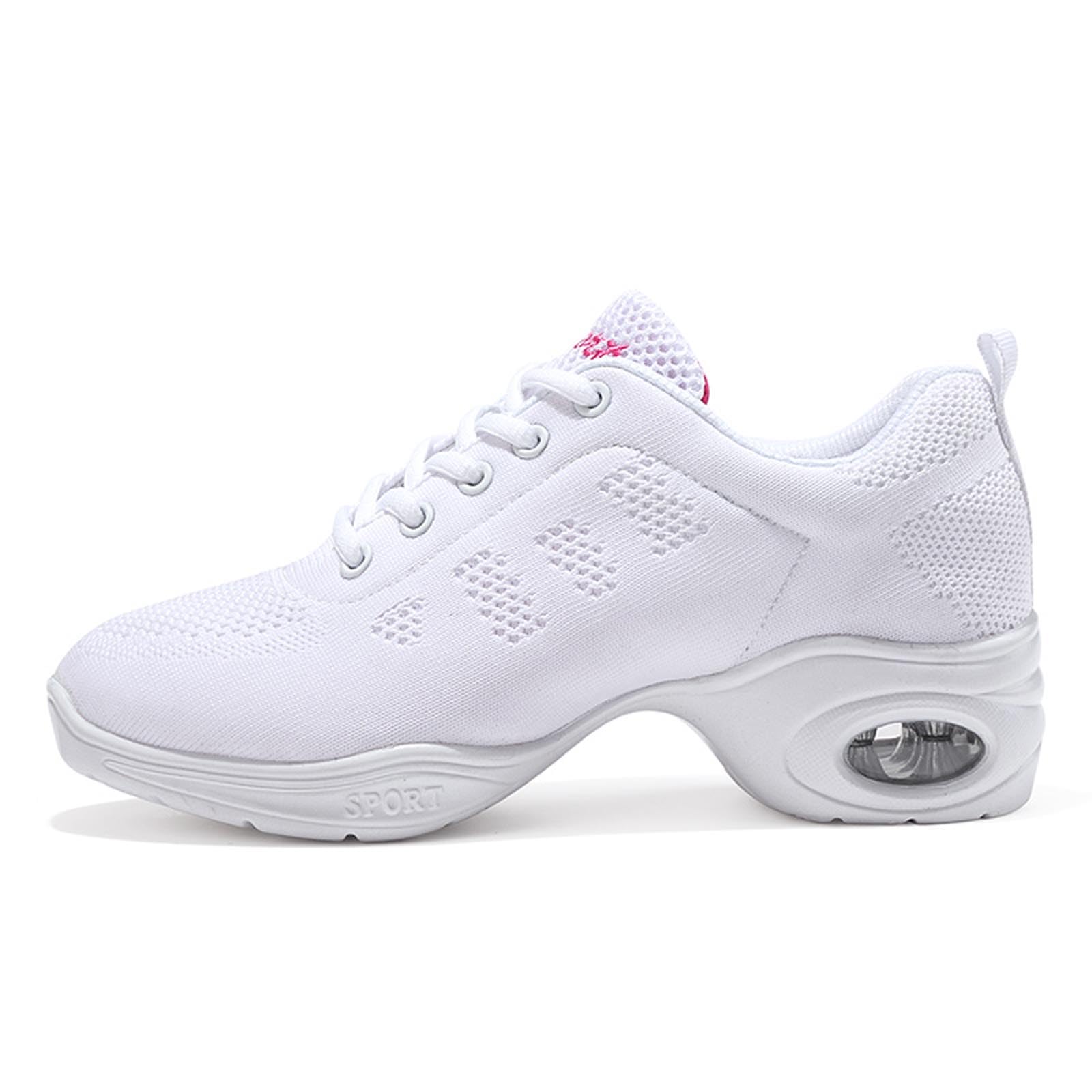 Damskie buty jazzowe, buty do tańca, sznurowane poduszki, oddychające, damskie trampki do tańca, na platformie, buty