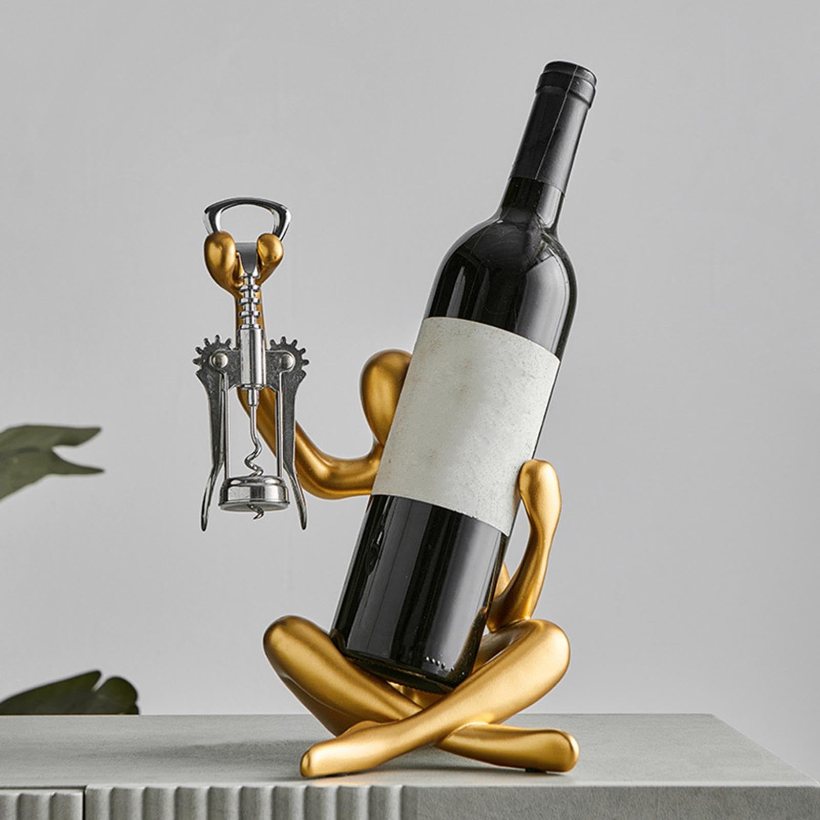 Soporte para botella de vino | Soporte decorativo para botella de