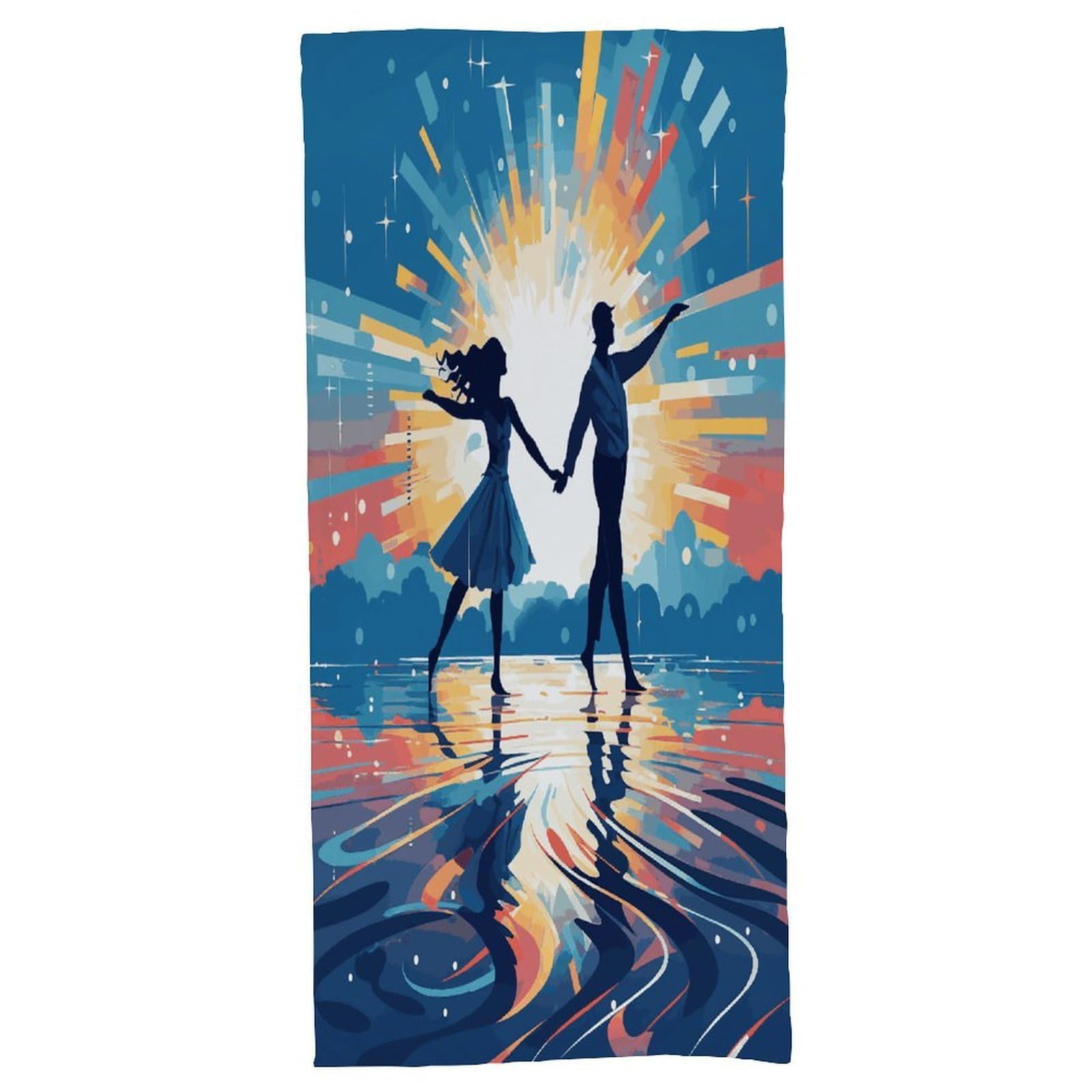 Fekiloot Men's Style Dancing On Water Bath Towel Highly Absorbent,Beach Towels For Wo,Pool Towel Bathroom Essential For Beach,Gym,Travel, Camp