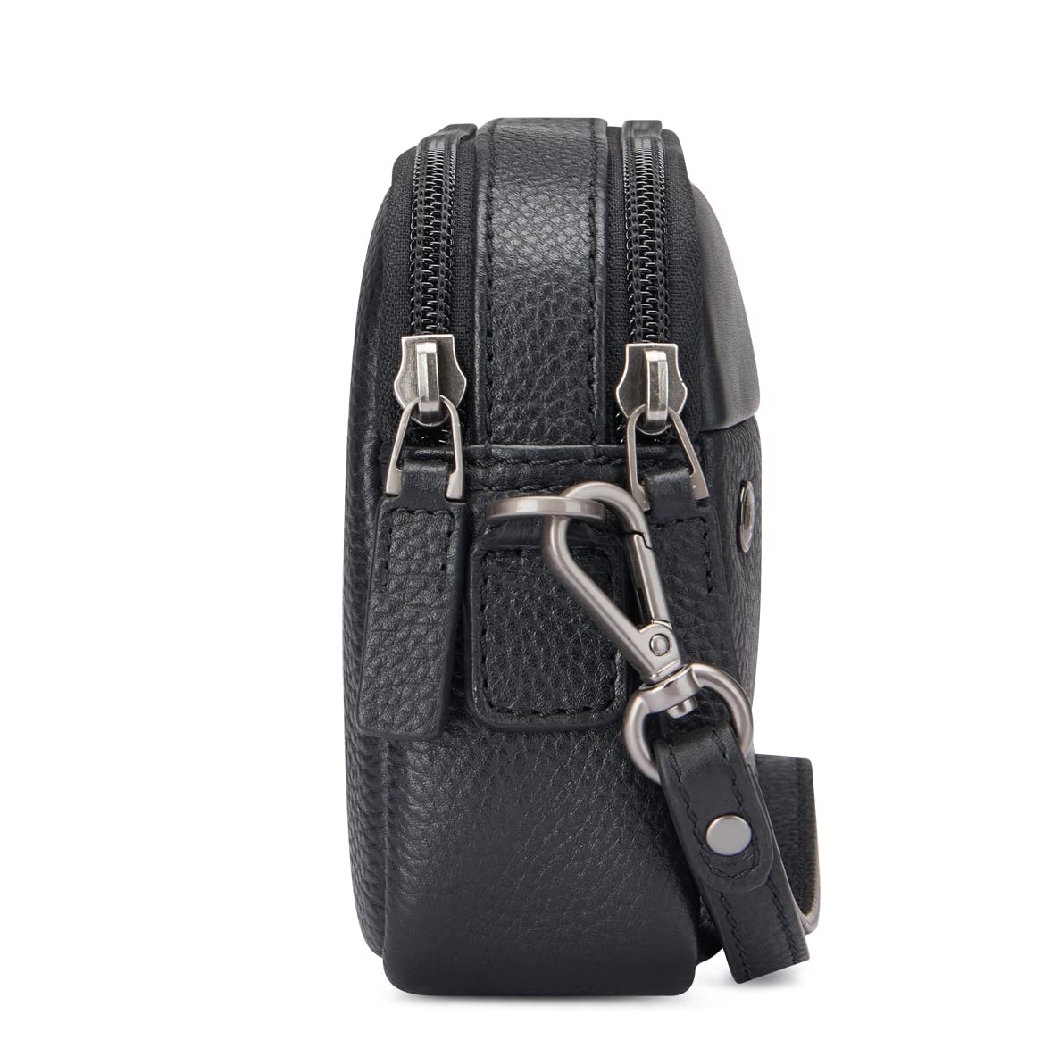 RONCATO Alaska pochette uomo vera pelle con zip Nero