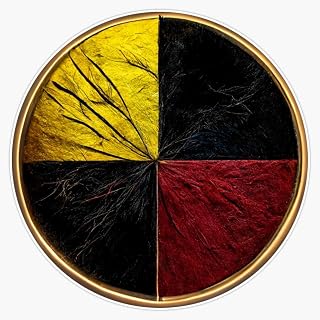 Indigenous Medicine Wheel Wheel Of Life Native America. Sticker Bumper Sticker Vinyl Decal 5"