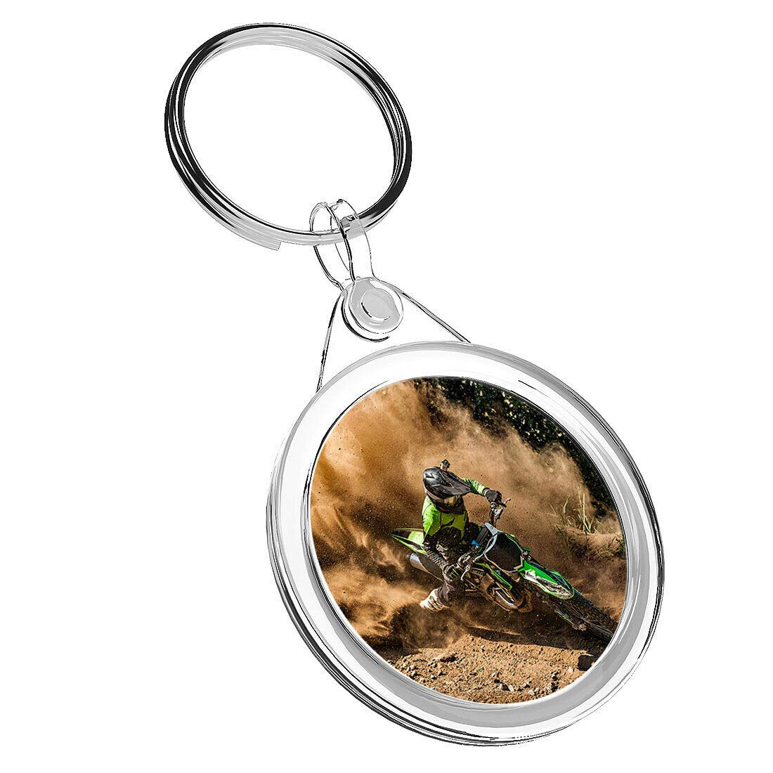 1 x Motocross Dirt Bike Motorbike - Keyring IR02 Dad Kids Birthday #14549