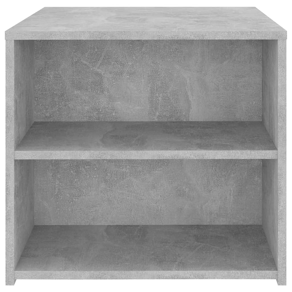 vidaXL Mesa Auxiliar Muebles Mobiliario Sofá Café Centro Salón Sala de Estar Libros Estante Estable Decoración Contrachapada Gris Hormigón 50x50x45cm