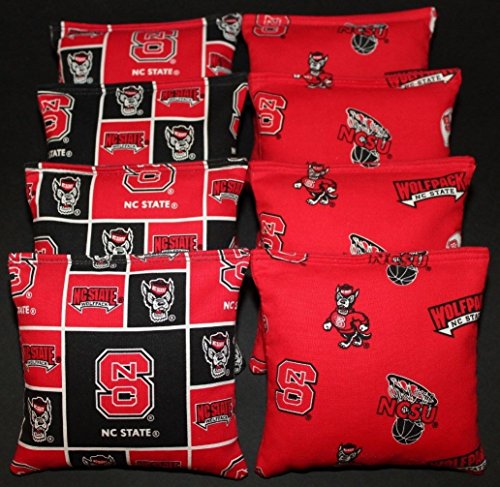 Cornhole Bean Bags Made w North Carolina State Set of 8 Corn Toss Game Bags