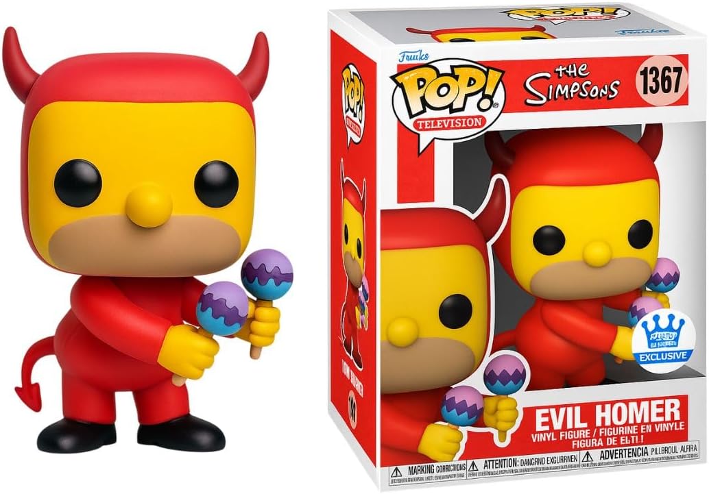 Funko Pop! The Simpsons Evil Homer Vinyl Figure, 4.35-inch, Maracas, Exclusive