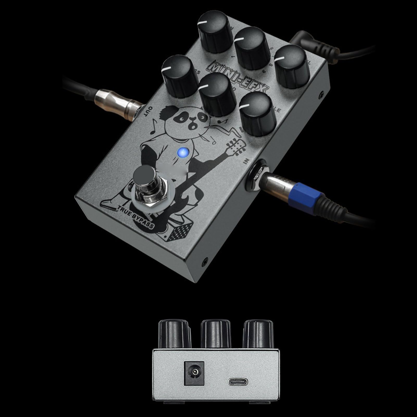 YDuupxe Metalowa Konstrukcja Overdrive Pedał Gitary Zniekształcony pedał Wybór 9 Tonów Ciepłe i Jasne Brzmienie 3-pasmowy EQ Wielofunkcyjna łączność