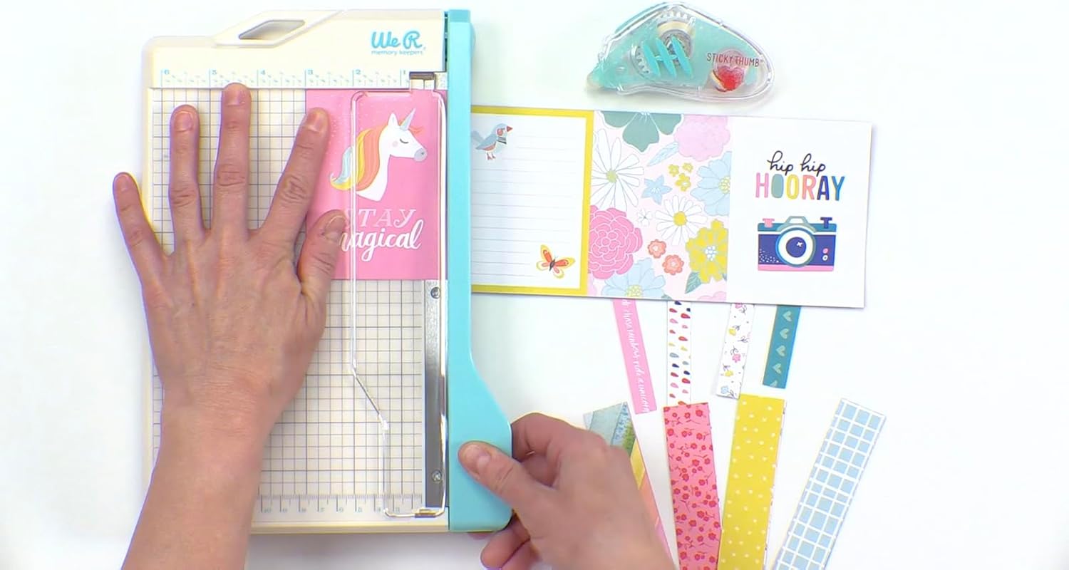 We R Memory Keepers Mini Guillotine Paper Cutter-Lilac