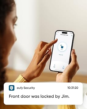 eufy Security Smart Lock C220, Fingerprint Keyless Entry Door Lock | Built-in Wi-Fi, App Remote Control, Up to 8-Month Battery, Front Door Smart Lock Deadbolt, IP53 Rated, BHMA Grade 3, Nickel