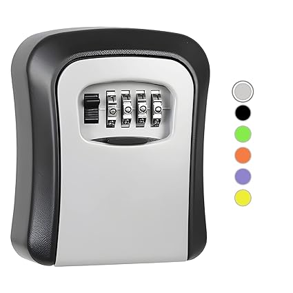 ZHEGE Key Lock Box, Combination Lock Box with Code for House Key Storage, Combo Door Locker