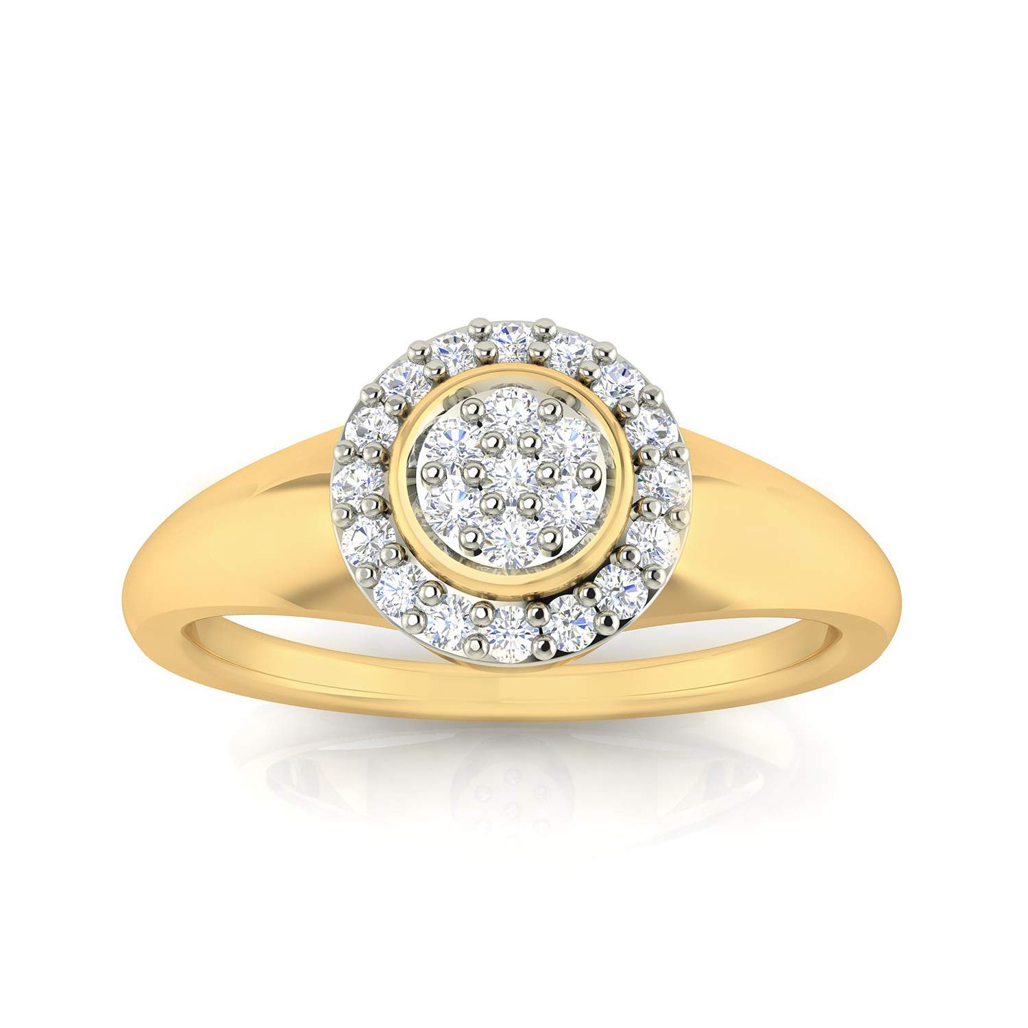 avsar 18k (750) Yellow Gold and Diamond Ring for Women-picture-27