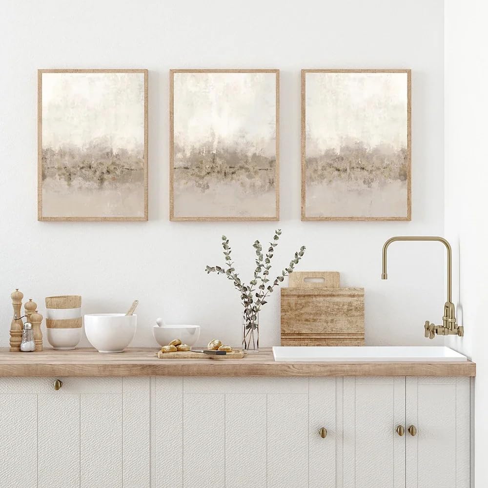 WUHBCZ Art Poster，3 Pieces-Modern Abstract Aesthetic Wall Art Minimalist HD Canvas Watercolor Posters Prints Home Kitchen Office Living Room Decor Artwork-40 * 60cm (Unframed)