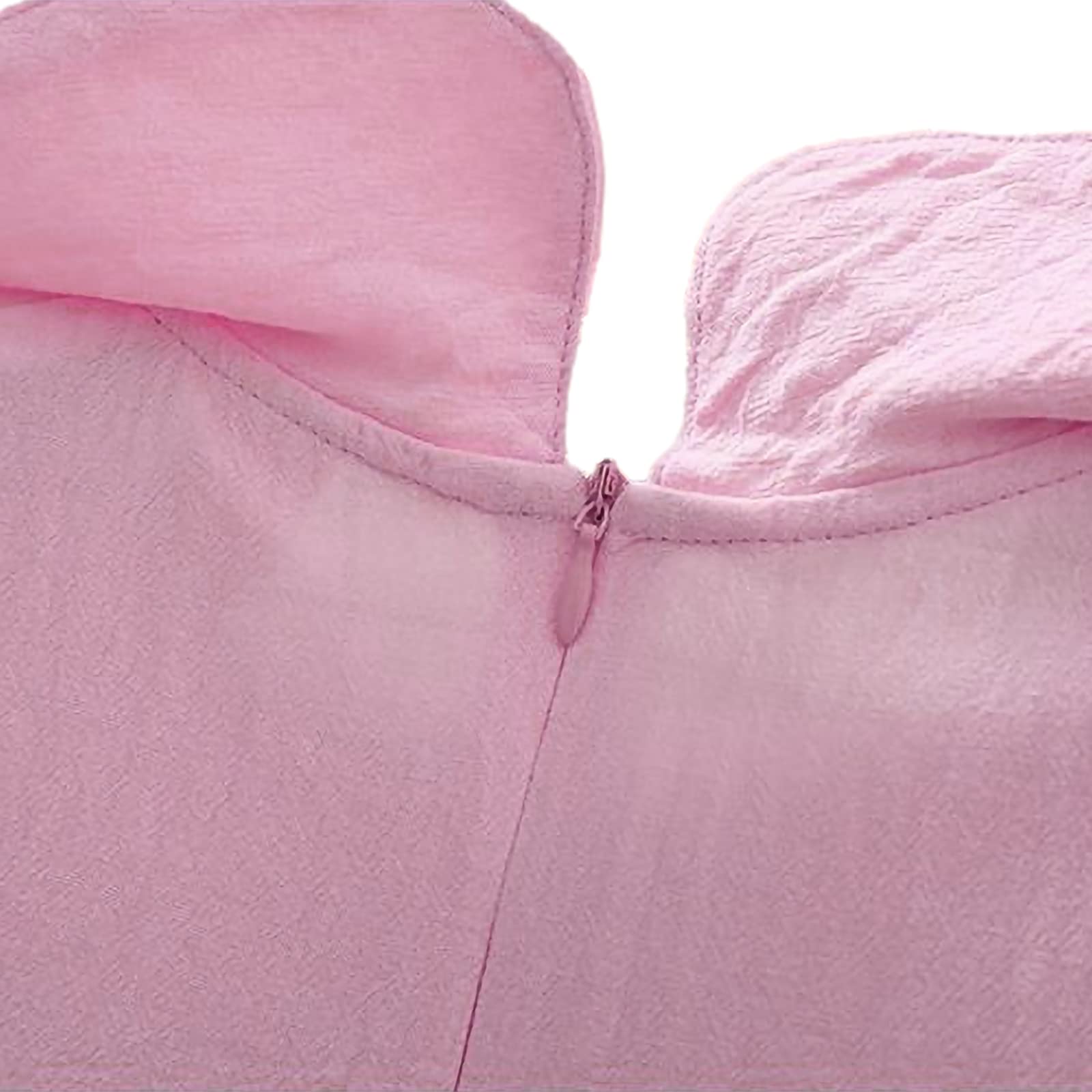 amropi Vestido para Niñas Algodón Manga Corta Corbata de moño Princesa Casual Vestidos 3-10 años