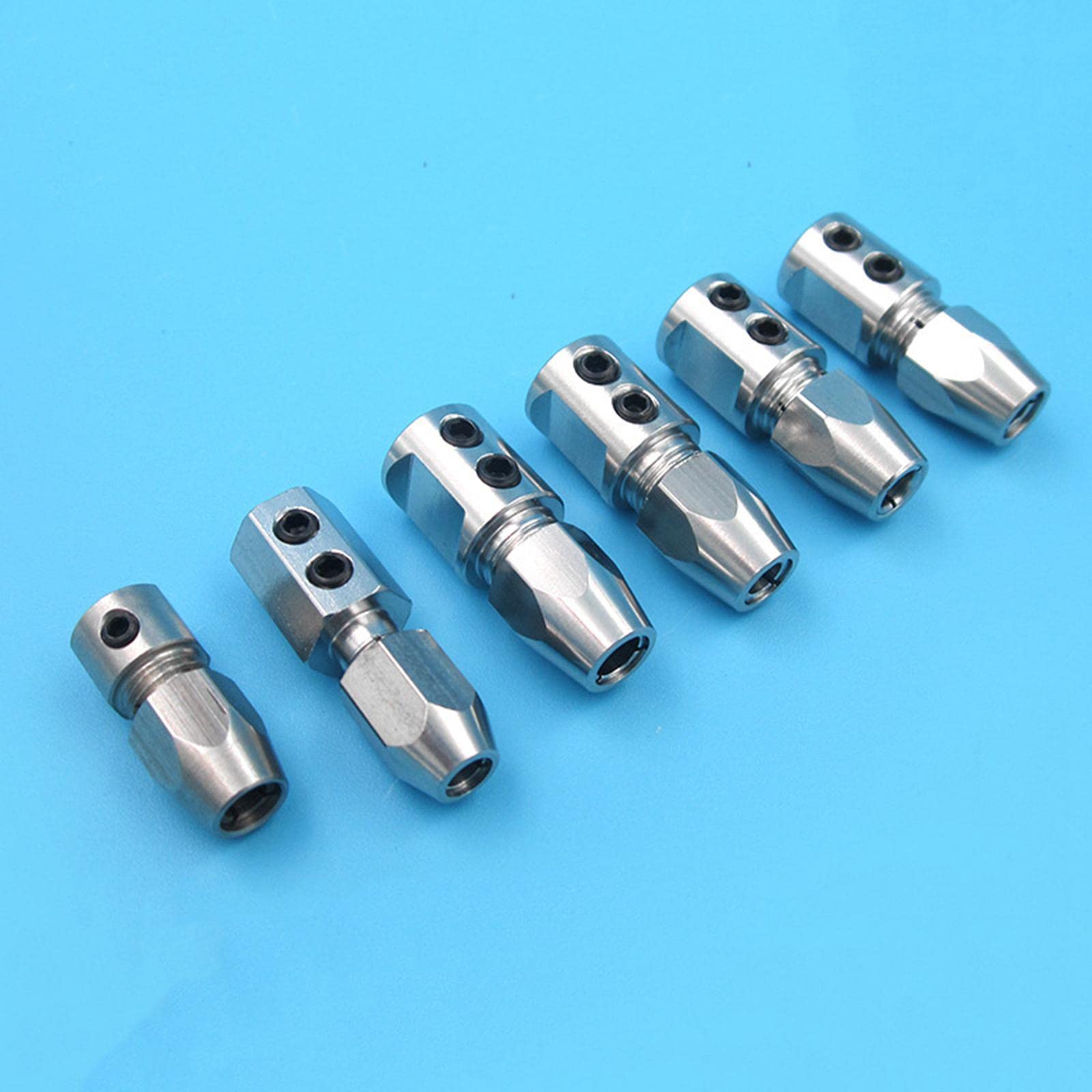 Accoppiatore A Colletto Per Albero Motore 5mm E Cavo Flessibile 4mm Per Barca RC, Argento