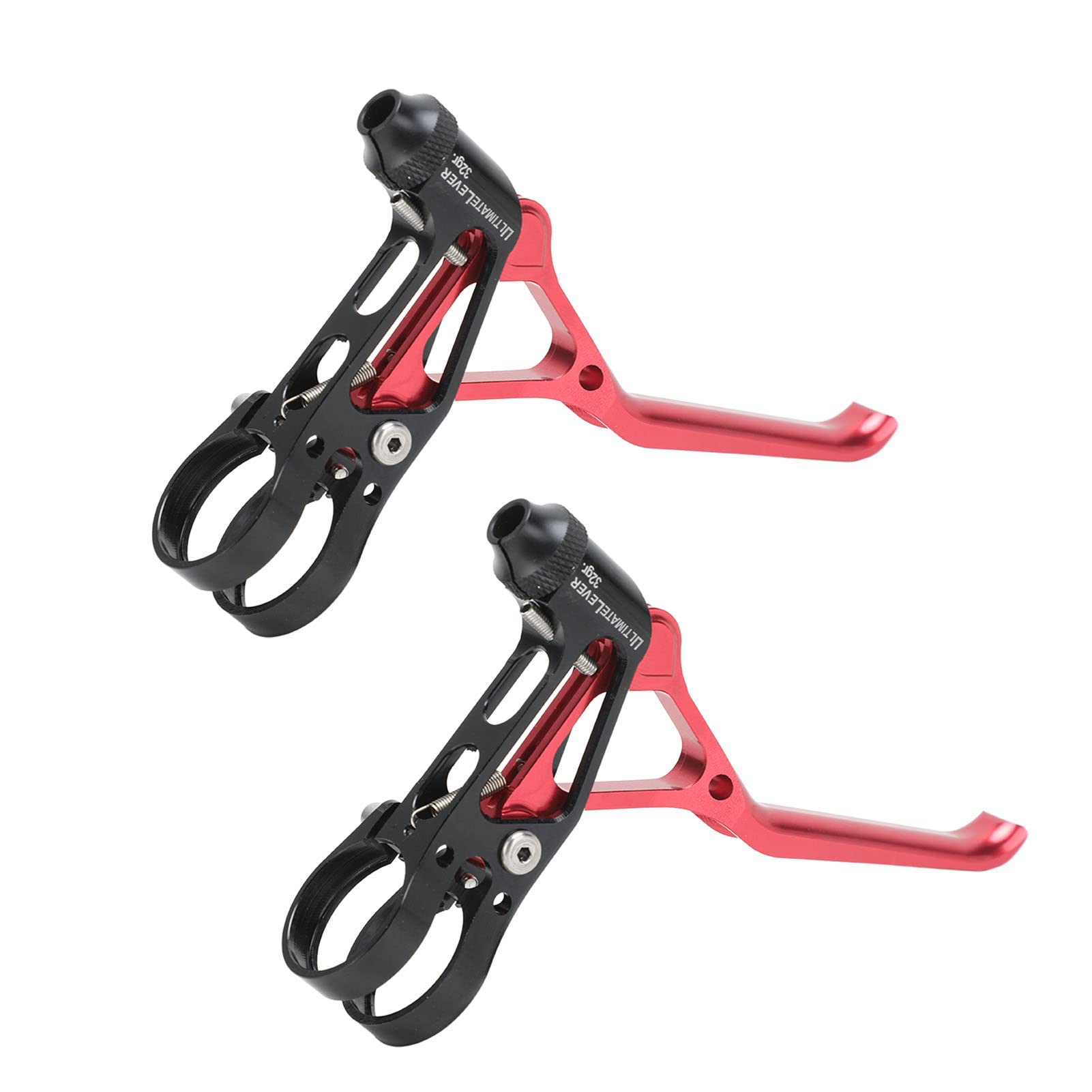 Leva del freno cava ultra leggera, durevole, regolabile, per bici da strada, in lega di alluminio leggera, 2 pezzi (rosso)