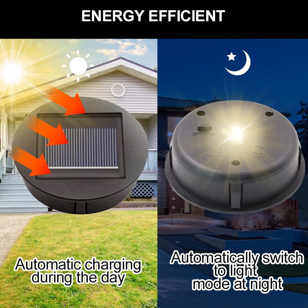 ¿Se Estropeó Tu Luz Solar? Mizikuu 4 Piezas Repuesto Panel Solar IP44 – Fácil De Instalar, Ahorra Dinero Y Mantiene Tu Jardín Mágico Por La Noche