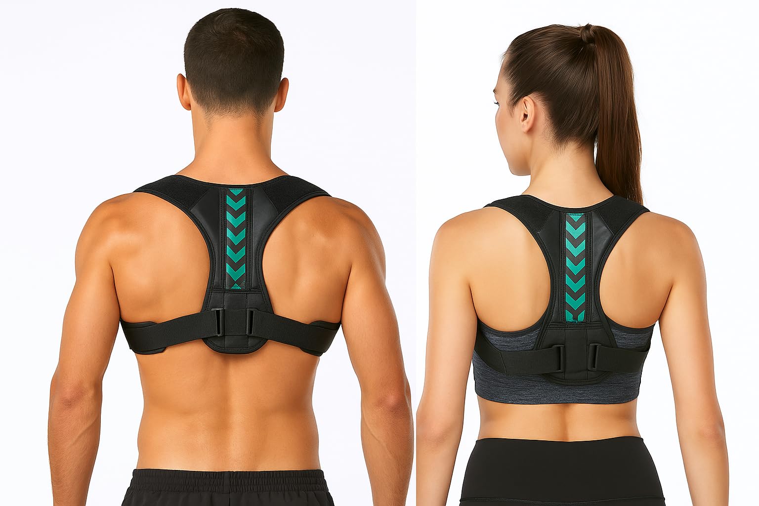Back, Shoulder & Neck Brace for Men & Women – Adjustable Posture Corrector for Pain Relief & Spine Alignment – Upper & Lower Back Support – Breathable, Invisible Under Clothes