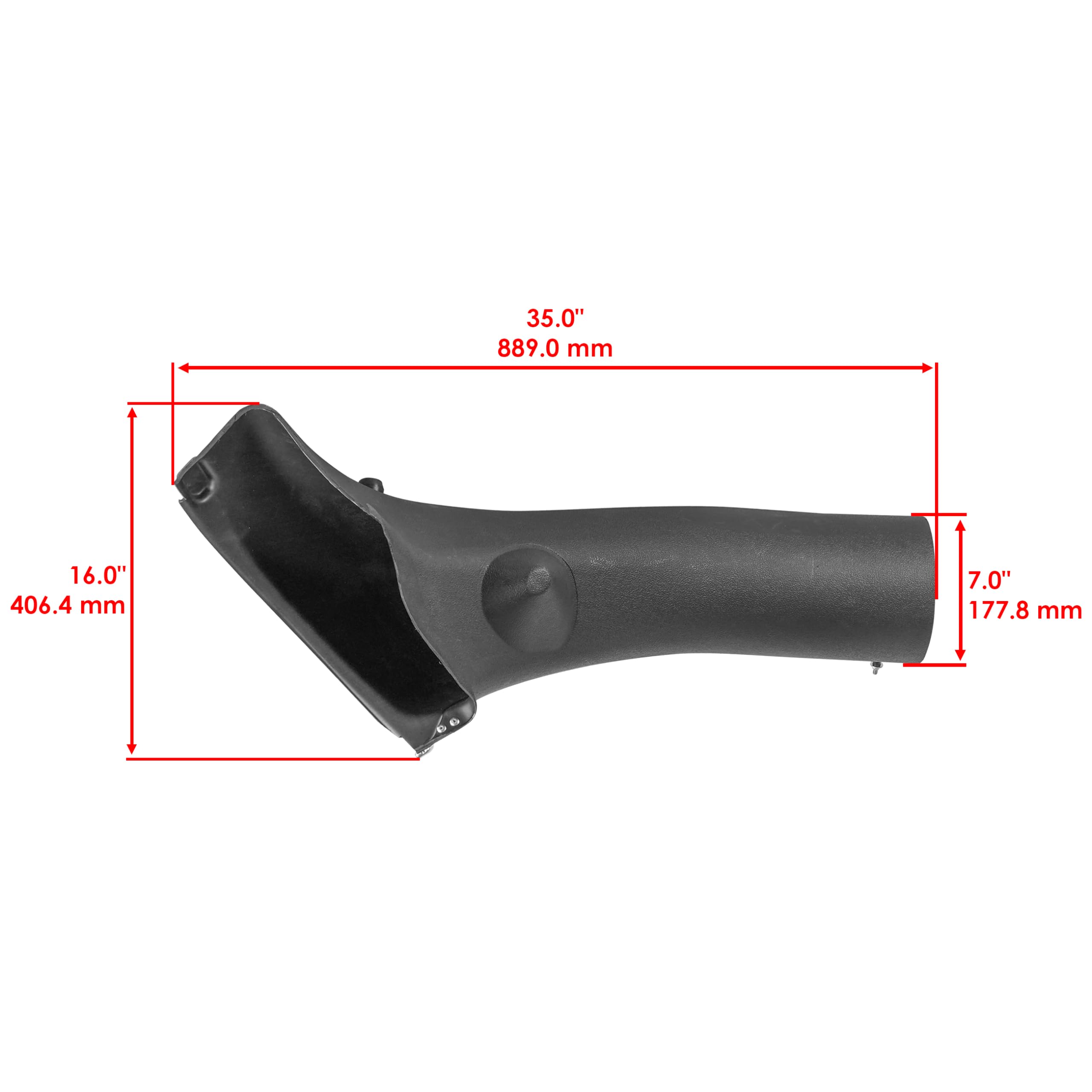 Caltric Canal de descarga inferior compatible con John Deere L110 L111 L118 LA100 LA120 X110 X120 X125 X145 GY20423