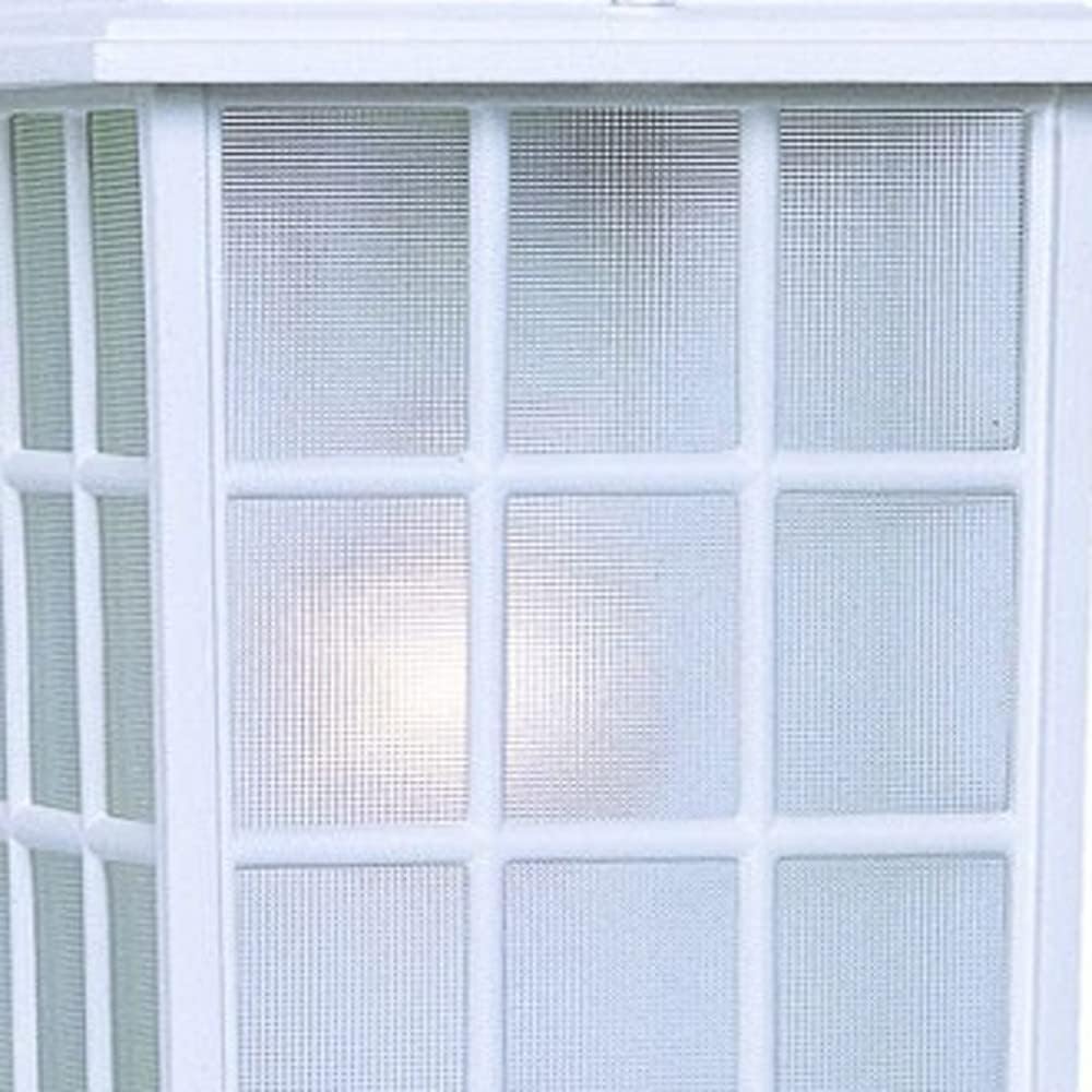 HomeRoots White Window Pane Lantern Wall Light