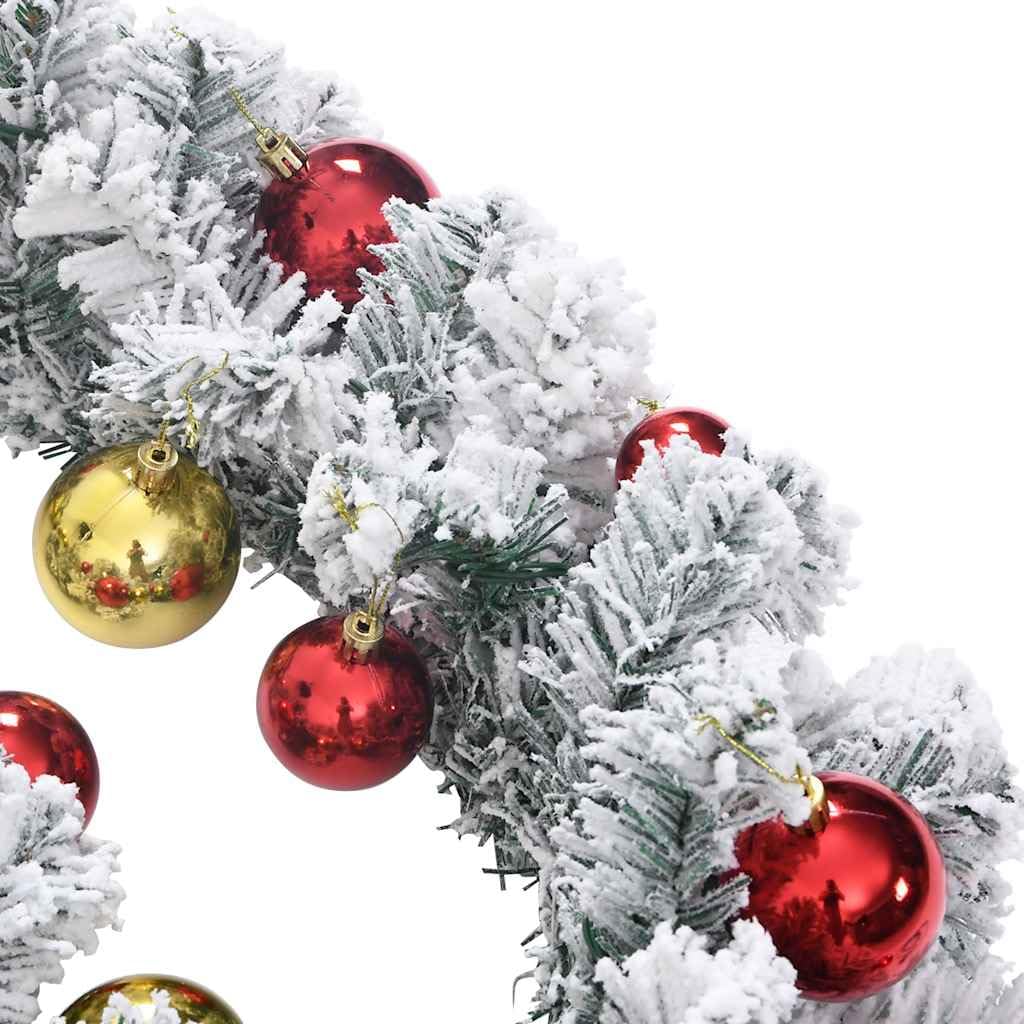 Guirnalda de Navidad con bolas y luces LED verdes, 20 m, PVC, 300 ledes, 1800 ramas, puerto USB, 8 efectos de iluminación para salón, chimenea, barandilla, Adviento y festivos