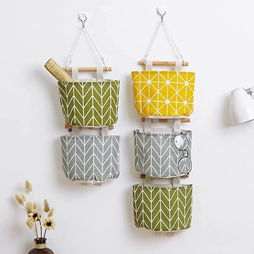 YXSH 4 Pièces sur Porte Sac De Rangement Sac Suspendu Étagère Placard Mural Sac De Rangement Suspendu Étanche Pochettes De Rangement Suspendues Superposées pour Armoire Chambre Salle De Bain