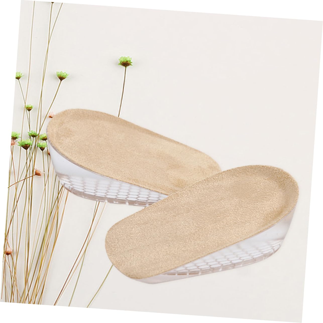 SOLUSTRE 3stücke Erhöhung Einlegesohle Für Schuhe Unsichtbare Selbstklebende Fersenkissen Atmungsaktivem Material Komfortable Dämpfung Für Damen Und Aprikose