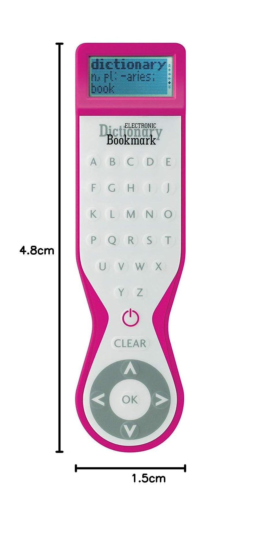 IF Electronic Dictionary Bookmark Single Language Definitions - English, Pink