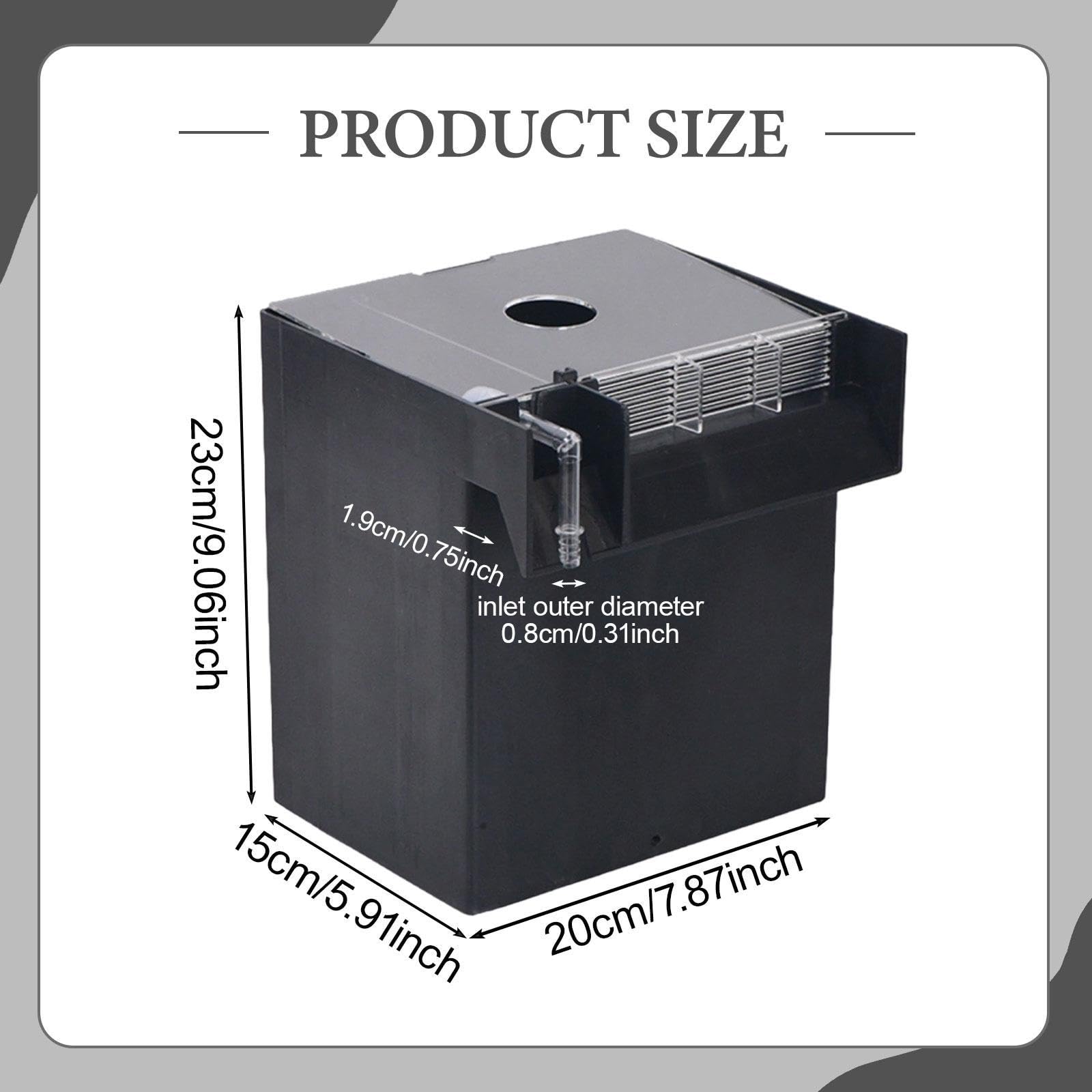Aquarium Boîte Éleveur pour Poissons Boîtier de Protection pour Jeunes Poissons Boîte à Filtre Média pour Aquarium Boîte Hatchery pour Filet D, Noir