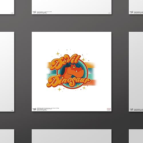 Miniatura 2 de Trends International Gallery Pops Marvel Moon Girl and Devil Dinosaur - Arte de pared con insignia de dinosaurio diablo de los años 70, versión sin