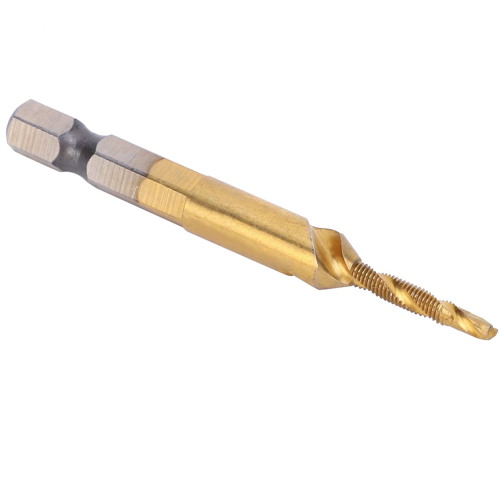 10 piezas de macho de roscar con vástago hexagonal, taladro M3, accesorio de grifo de flauta en espiral compuesto recubierto de 2,5 mm para roscar y roscar acero al carbono, acero