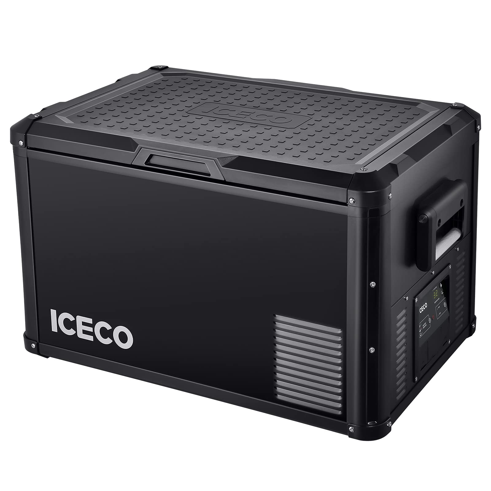 ICECO [Upgrade] VL 60 PRO Portable Refrigerator, Multi-directional Lid, 12/24V, AC 110-240V, Car Refrigerator Powered by SECOP Compressor, 0? to 50?, Home & Car Use