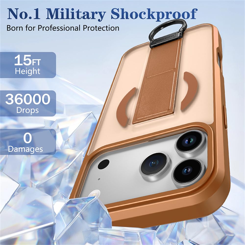 Custodia per telefono con supporto magnetico pieghevole Desert Gold Ring per iPhone 17 16 15 14 13 Pro Max Air Plus, cover posteriore rigida, verde, per iPhone 16