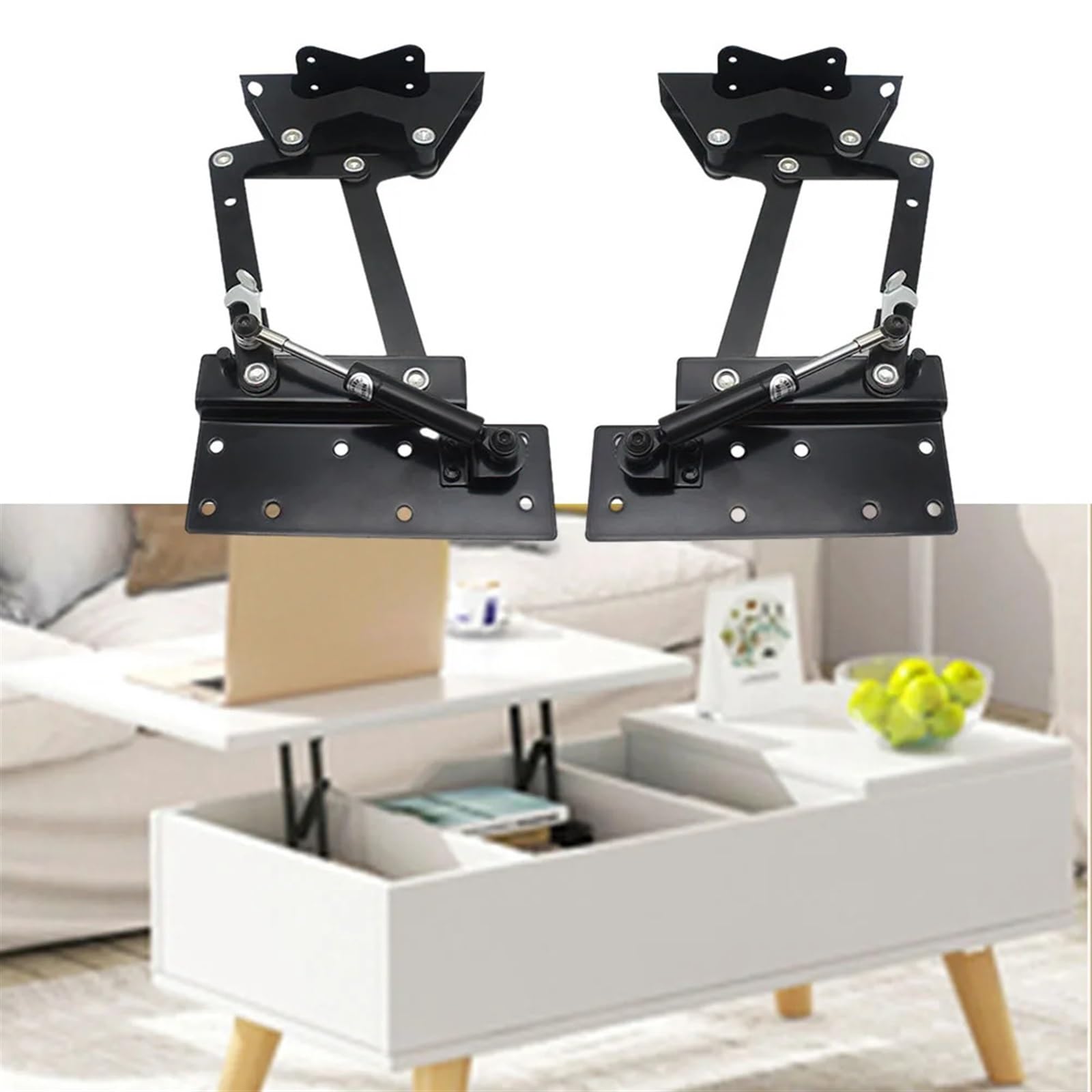 Vikta gångjärn, självlåsande gångjärn 2Pcs Klapp Möbel Scharniere Kaffee Tisch Hebe Rahmen Scharnier Heben Mechanismus Tisch Schreibtisch Heber Scharnier Hardware Zubehör