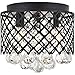 Living District Tully 3 Light Matte Black Flush Mount