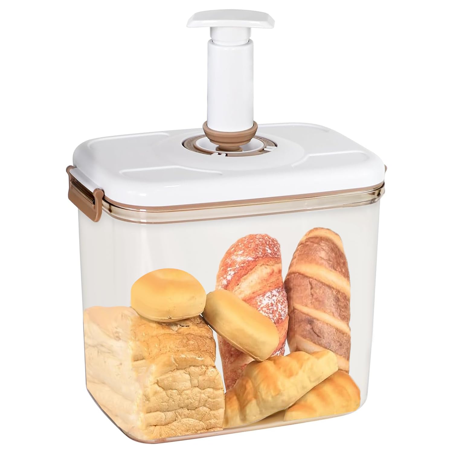 Buy Airtight Bread Box for Kitchen Countertop, Adjustable Time Bread
