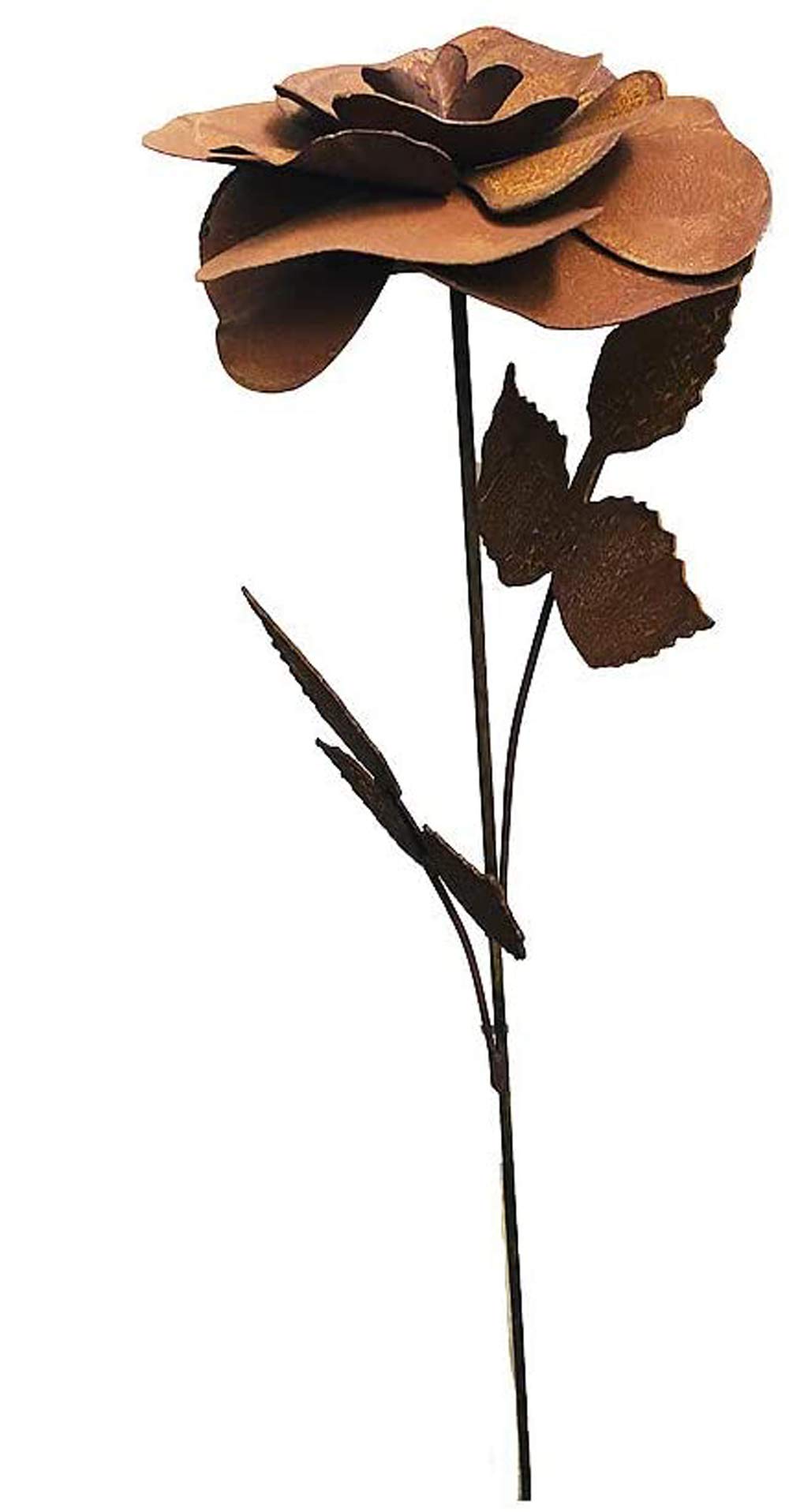 Gartenstecker Rose im Rost Design, Rostfigur für den Garten, Gartendeko, Metalldeko