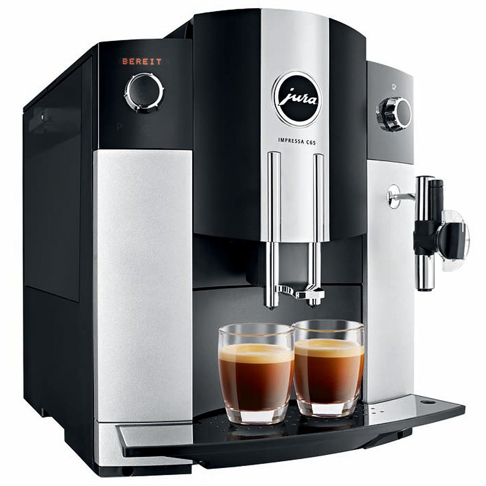 Jura IMPRESSA C 65 PLATIN - coffee makers (freestanding, Fully-auto, Espresso machine, Ground coffee, Platinum, Analog)