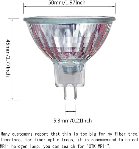 Miniatura 2 de CTKcom Bombillas halógenas MR16 de 10 vatios y 12 voltios, lámpara halógena MR16 con un pin de haz ancho, altos lúmenes de 2000 horas de vida,