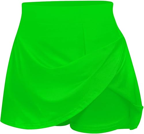 Miniatura 5 de HGps8w Falda de tenis para mujer con pantalones cortos incorporados, elástica, de cintura alta, con vuelo, atlética, para golf, para correr, casual