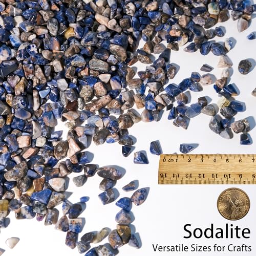 Image of Sodalite Crystal Chips Bulk 1lb, 600+ Pieces, 8-15mm Natural Stones