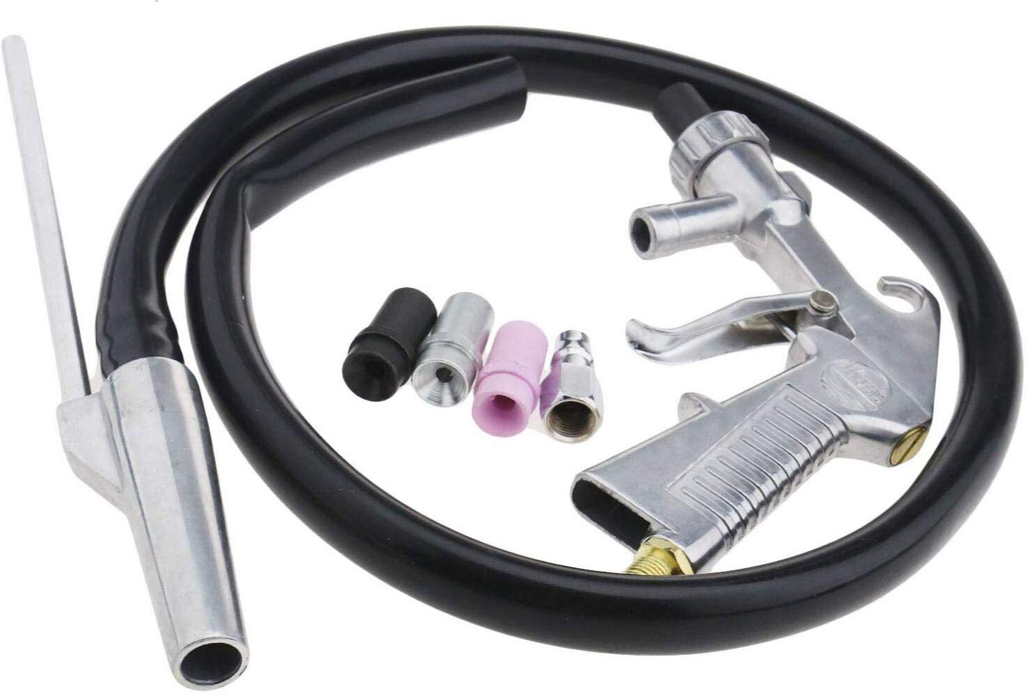 Air Sandblaster à Siphon Outil Métallique Sableuse à Sable Kit Buses d'air de Sablage avec Boutons à Tube Pistolet a jet de sable + Buses + Connecteur