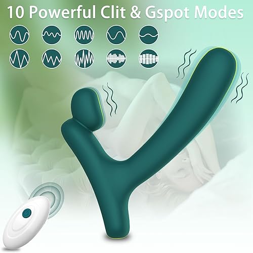Miniatura 2 de Vibrador anal de próstata para el punto G del clítoris, estimulador masajeador vaginal vibratorio 2 en 1 con 10 modos de vibración, control remoto
