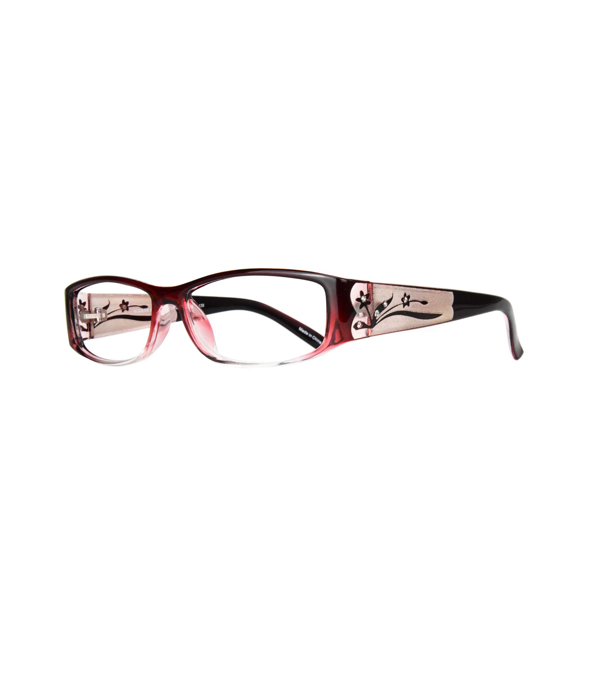 EYEBOGO Kaylee Stylish Reading Glasses for Women (Burgundy, 0.75)