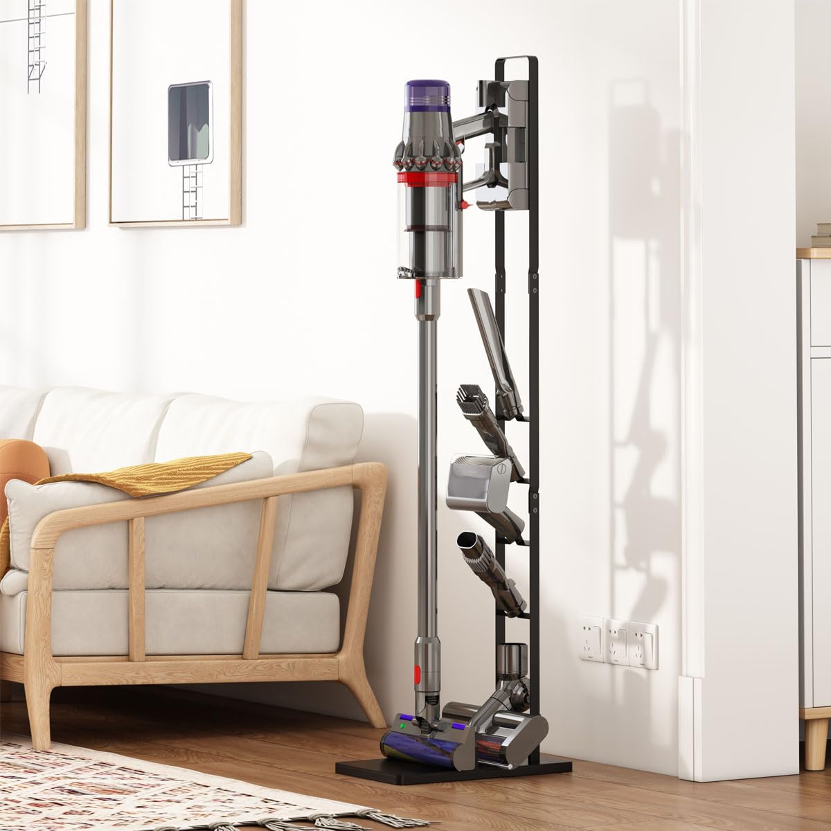 Foho Metal Soporte Organizador Compatible para Dyson V16 Gen5 V15s V15 V12 Slim V11 V10 V8 V7 V6 Aspirador