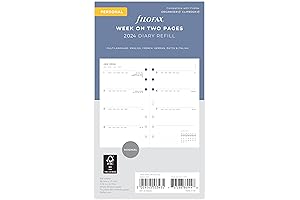 Filofax Personal Minimal DIARY week on two pages 2024
