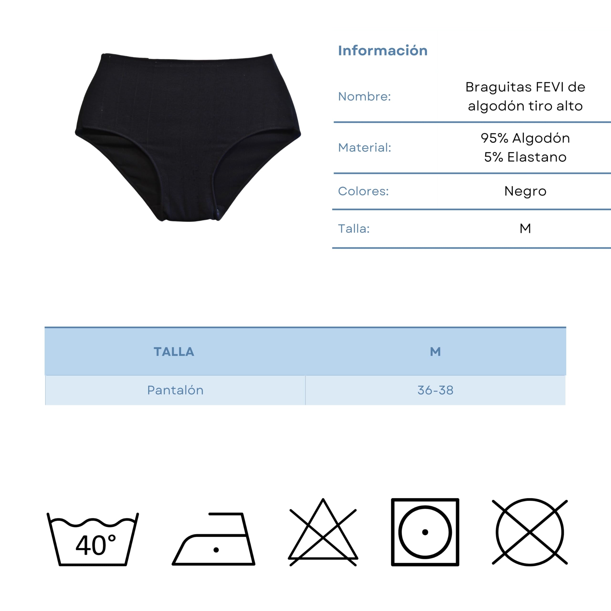 FEVI Pack 12 Braguitas de Tiro Alto de Algodón Mujer, Sin Costuras, Ropa Interior Moldeadora, Cómoda, Suave y Elástica, Bragas Altas Lencería