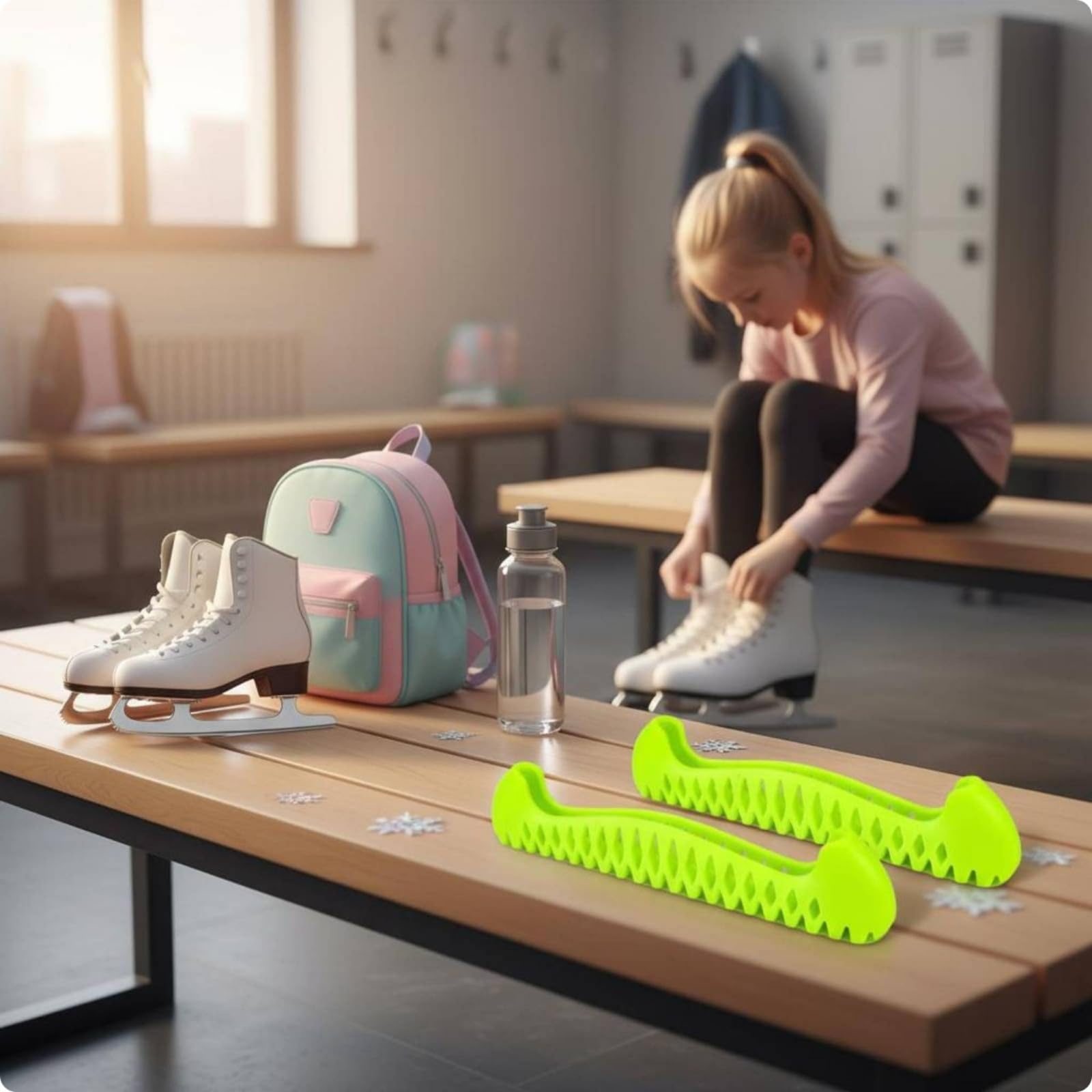 Skate Schutzabdeckung Zum Schutz der Schlittschuhkanten Verschleißfestes TPU Flexibler Überzug Dehnbar Passend für Viele Größen für Reisen Umkleide Training, Pink, 41-47